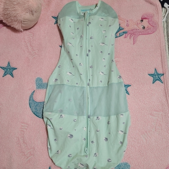 KEAbabies Mint Green Planet Sleep Sack Size Large - Picture 1 of 4